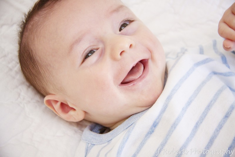 Laughing baby - baby portrait photography sydney